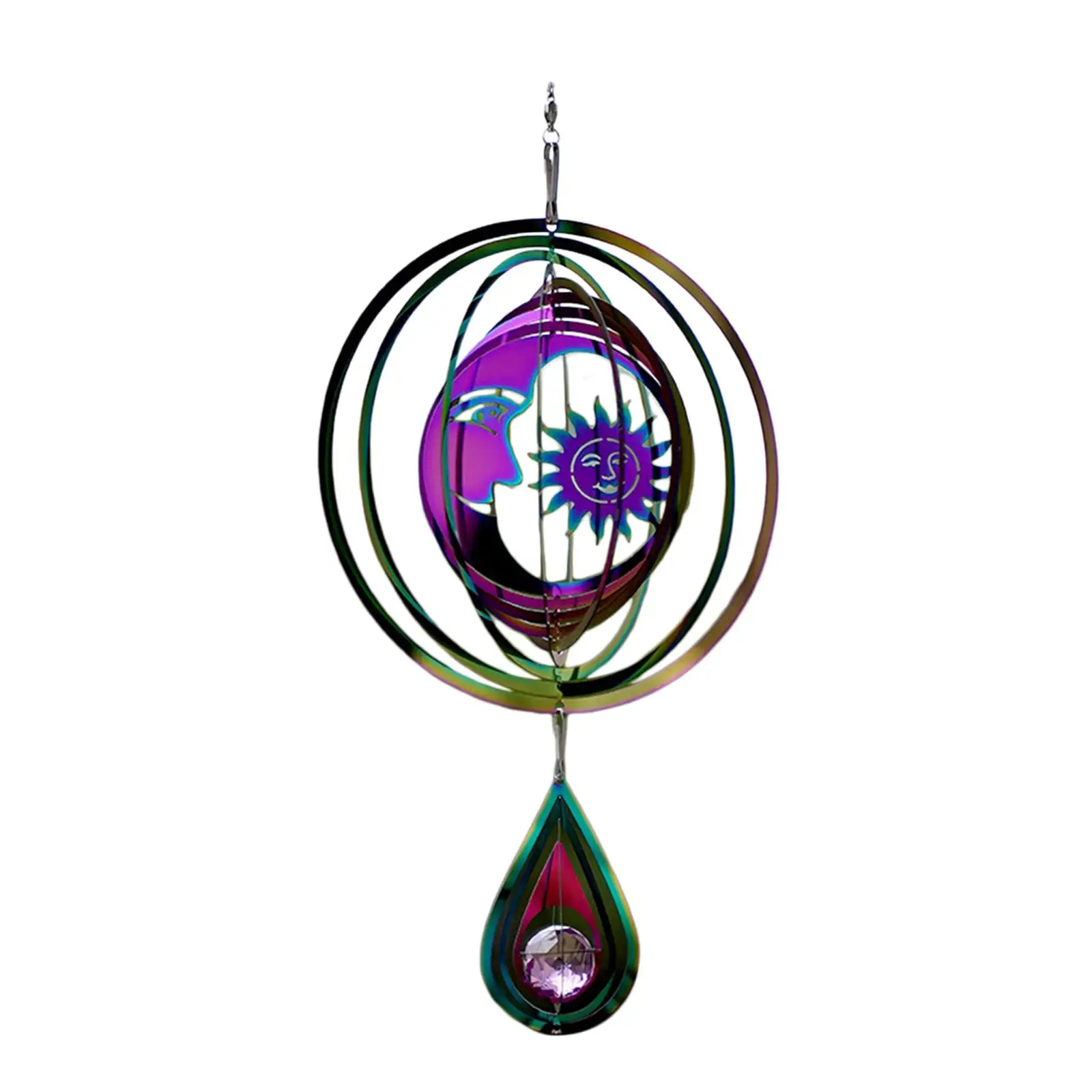 3D Wind Spinner Garden Decoration Rotating Pendant Weatherproof Windmill Hanging Wind Sculpture for Outdoor Farm Home Yard Patio