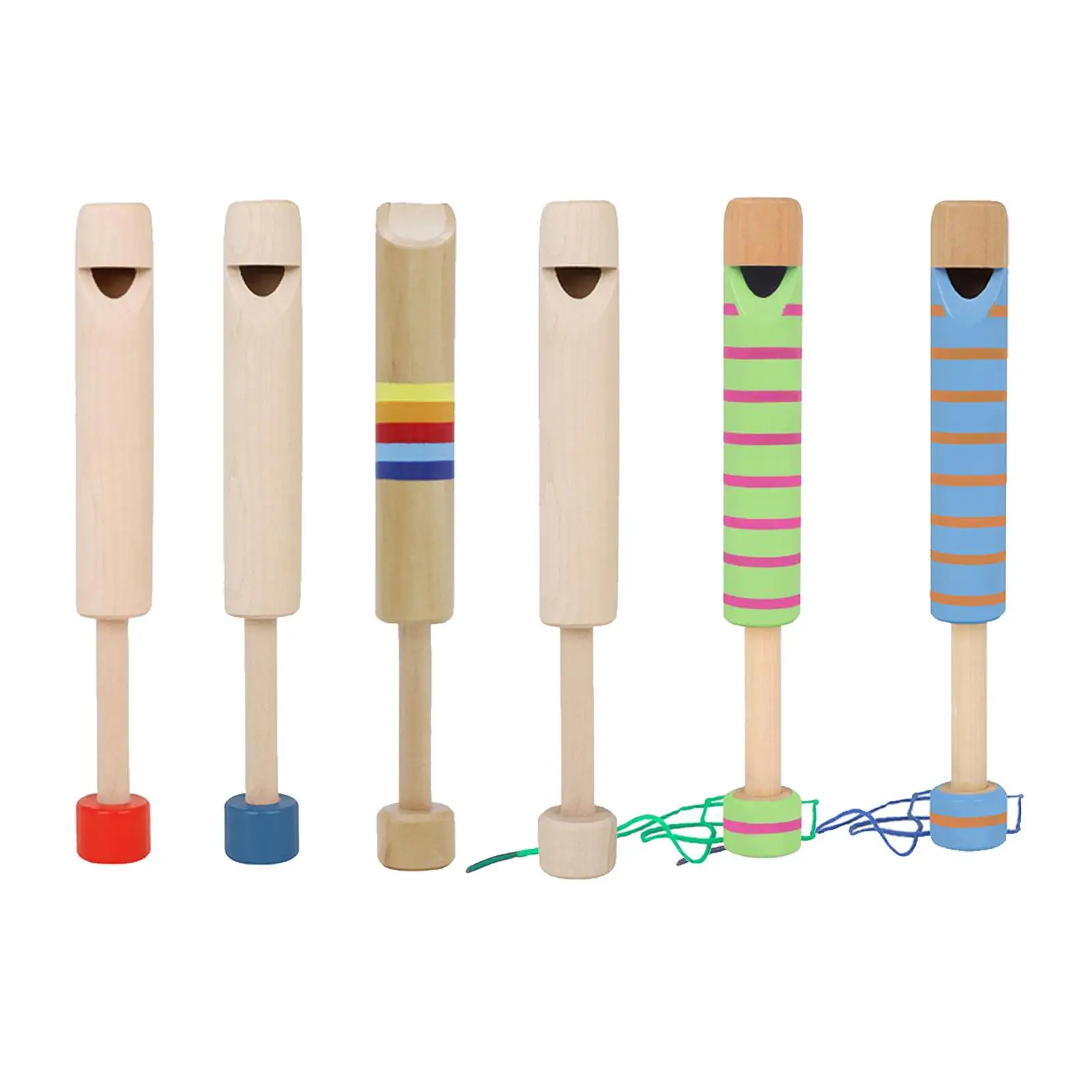 Wood Slide Whistle Toy Wood Train Whistle Durable Educational Toys for Children Baby