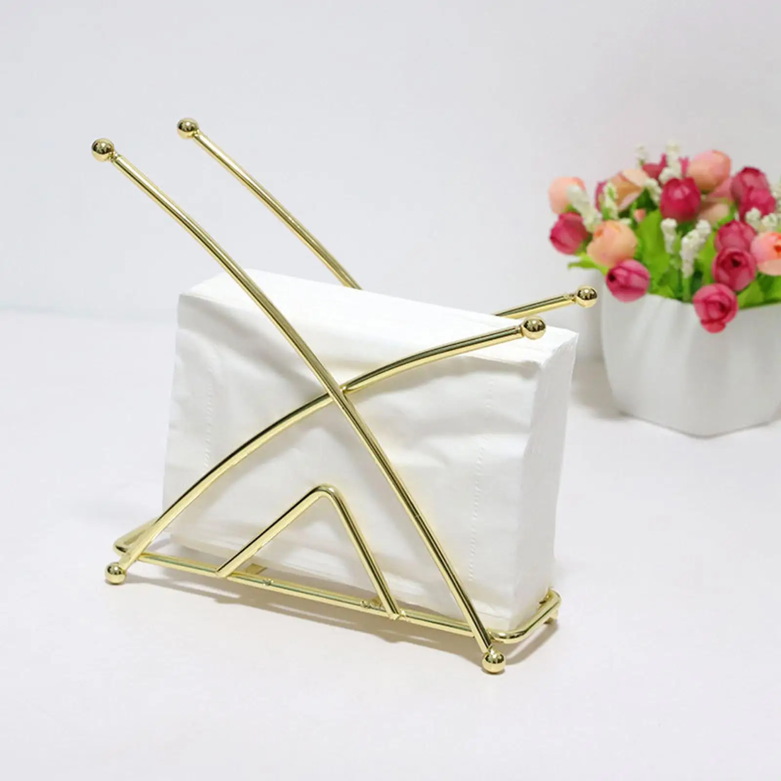 Modern Napkin Holder Tissue Rack Organizer Cafe Storage Counter Table Bar