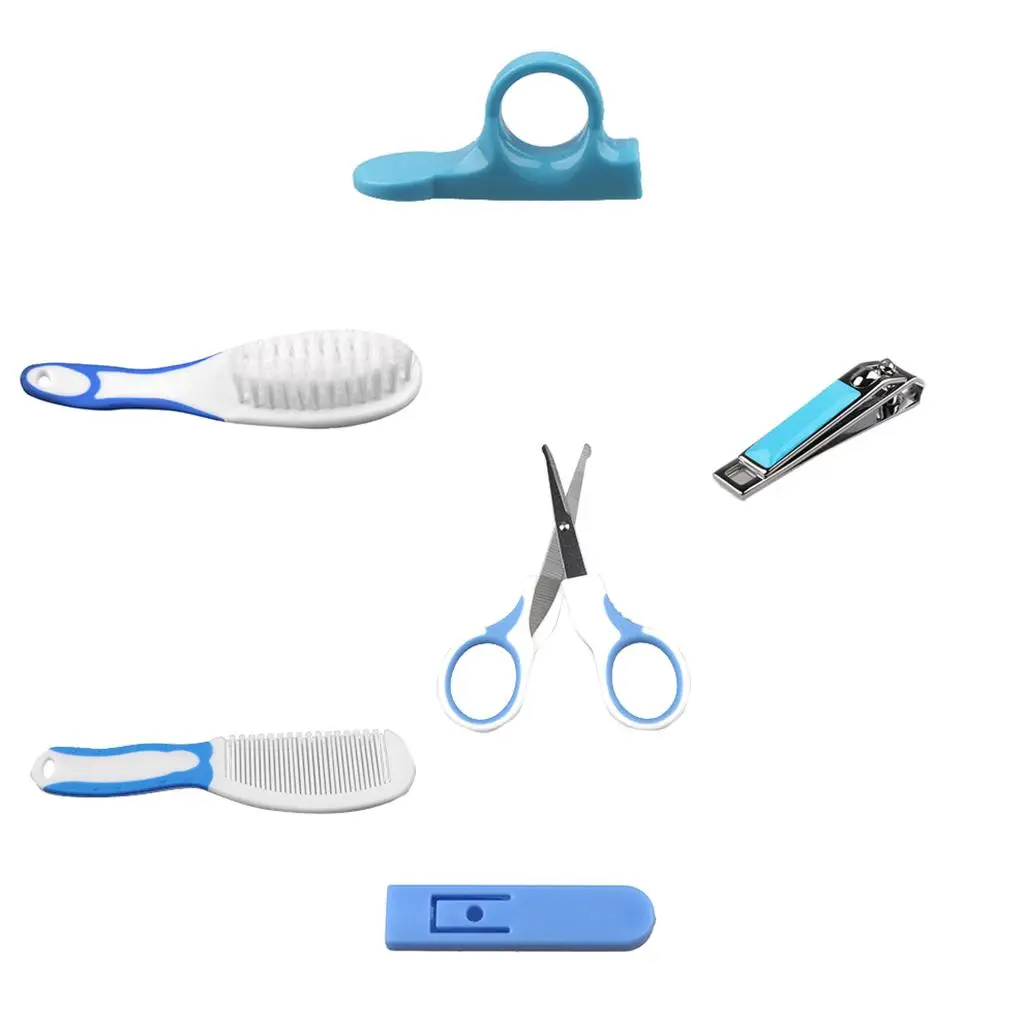 6pcs/Set Newborn Baby Kids Nail Hair Health Care Grooming Manicure Brush Kit
