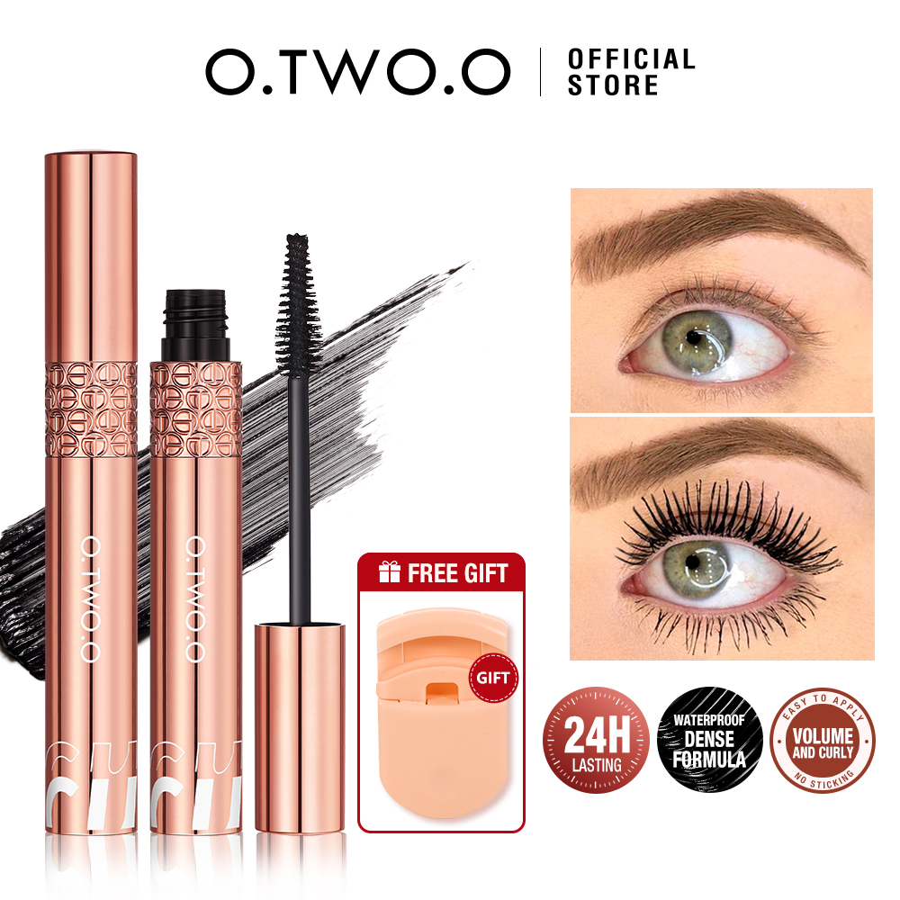 Best of O.TWO.O Mascara Waterproof Lengthens Eyelashes Extension Black Non-smudge Lengthening Volume 5D Silk Fiber Mascara Cosmetics Reviews & Tips