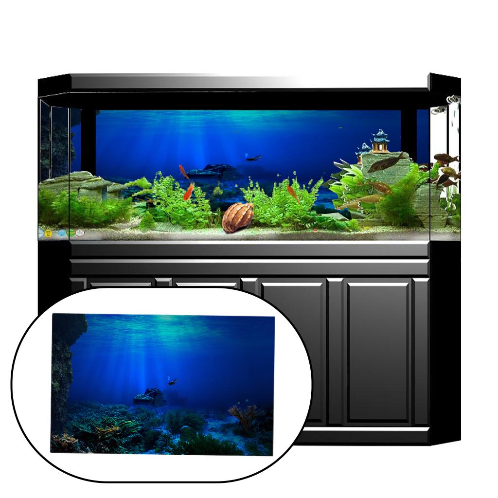 Aquarium Background Poster Backdrop Wallpaper Underwater World Fish Tank 3D