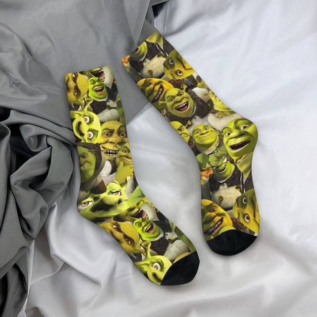 Shrek Meme Face Crew Socks