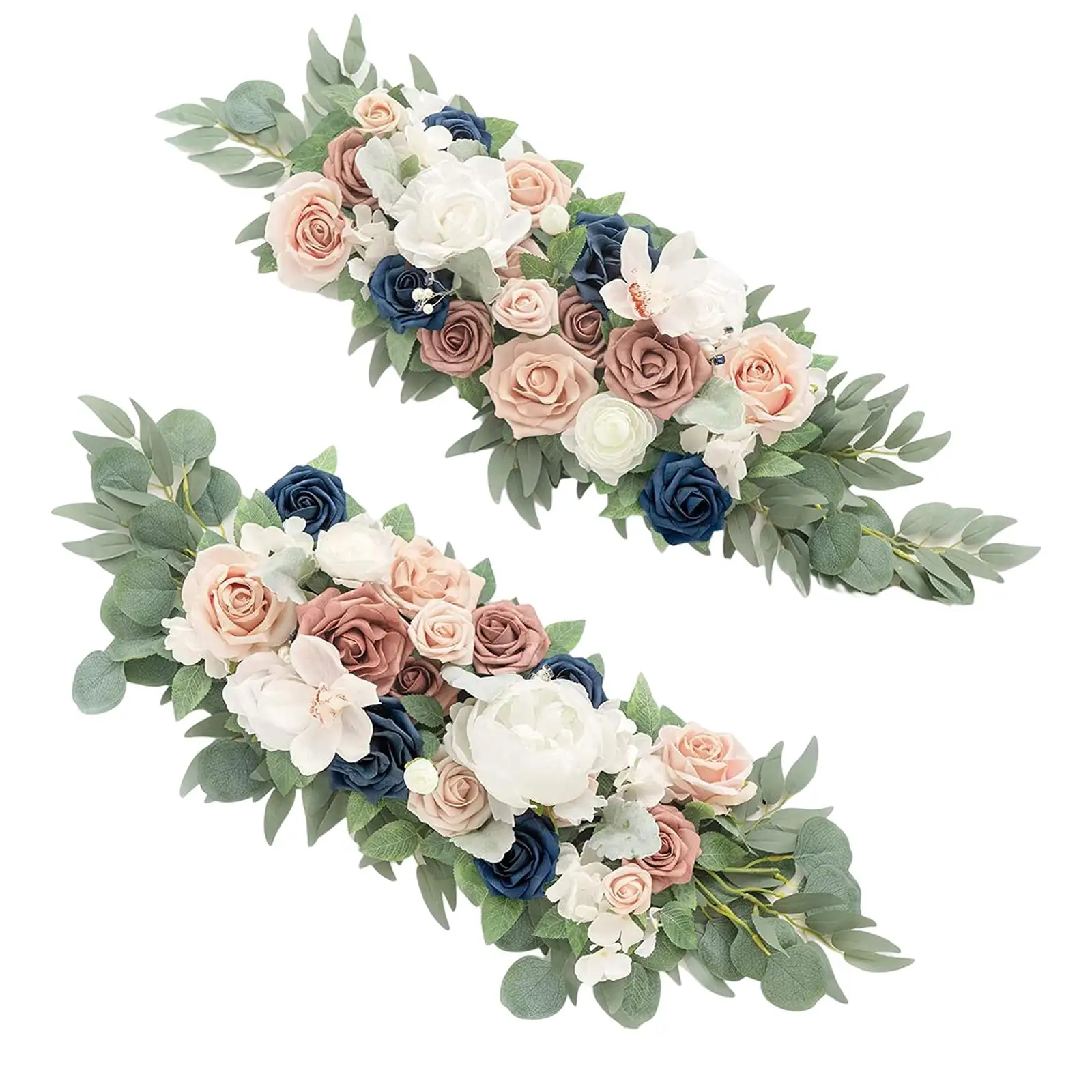 Hanging Floral Swag Artificial Rose Rattan Garland Wedding Arch Flowers for