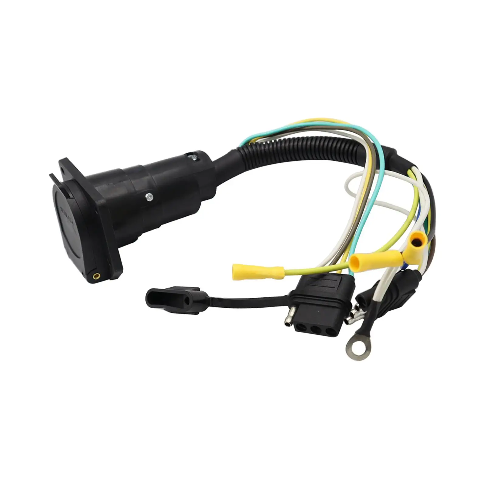 4-Way Flat Female Trailer Wiring RV Trailer Adapter Plug Professional Easy Installation Trailer Wiring Adapter for Trailer