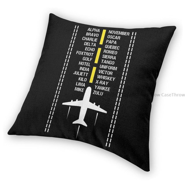 Front View Of Airplane Throw Pillow by Ga161076 