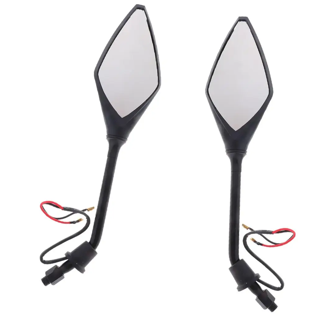 Solid Rearview Mirrors With Led Turn Signals for Motorcycle With 10mm Thread
