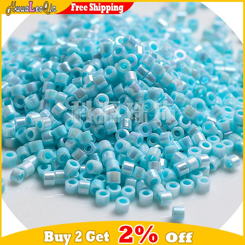 365 Stück/5 g 2 mm japanische AB milchig undurchsichtige Glasperlen 10/0 Uniform Spacer Rocailles für Handarbeiten Schmuckherstellung DIY Nähen – Detail 1