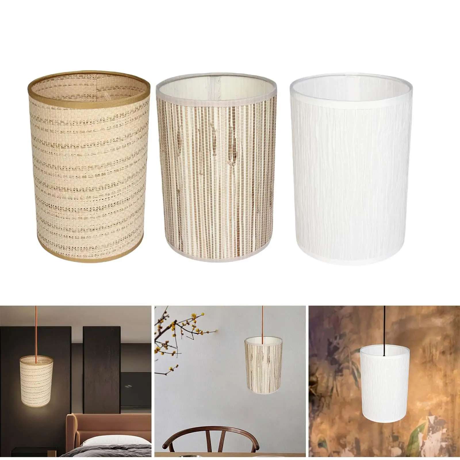 Pendant Lamp Shade Hanging Light Fixture Light Cover Table Lamp Shade Lampshade for Bedroom Pastoral Restaurant Teahouse Home