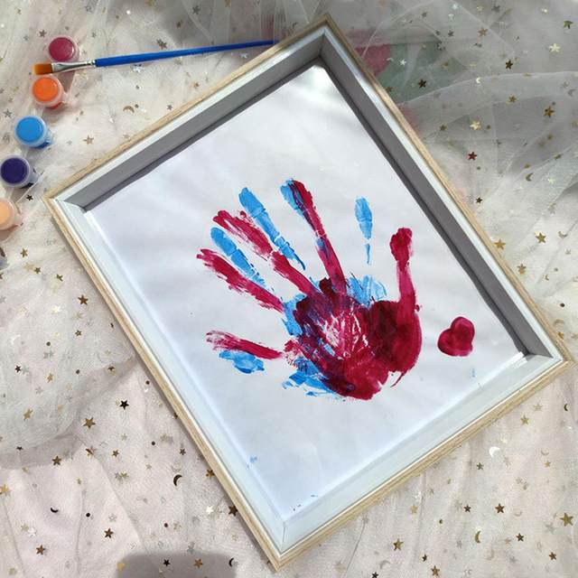 Family Handprint Frame and Paint Kit DIY Crafts Family Craft Night Fathers  day frame Kids handprint kit - AliExpress