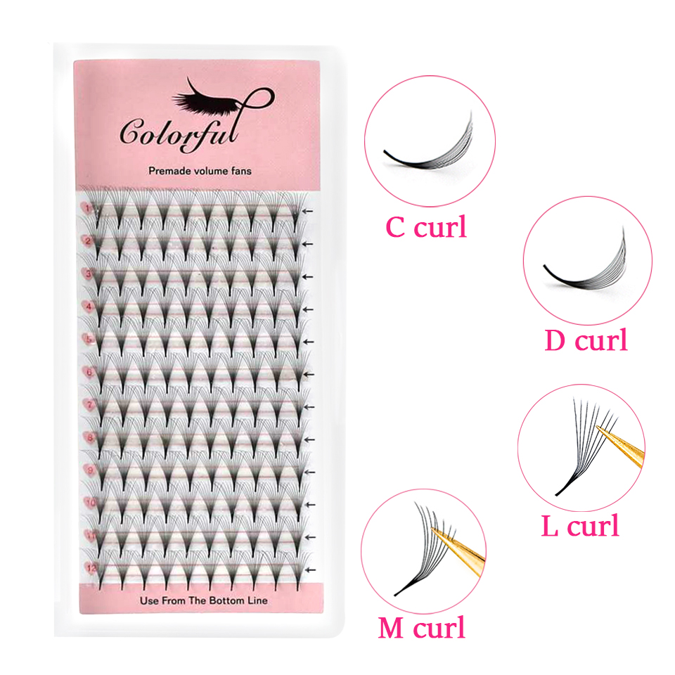 Best of 5D 6D 8D 10D MIX L M Special Curl Premade Volume Fans Makeup Eyelash Thin Pointy Base Russian Volume Eyelash Extension Faux Mink Reviews & Tips