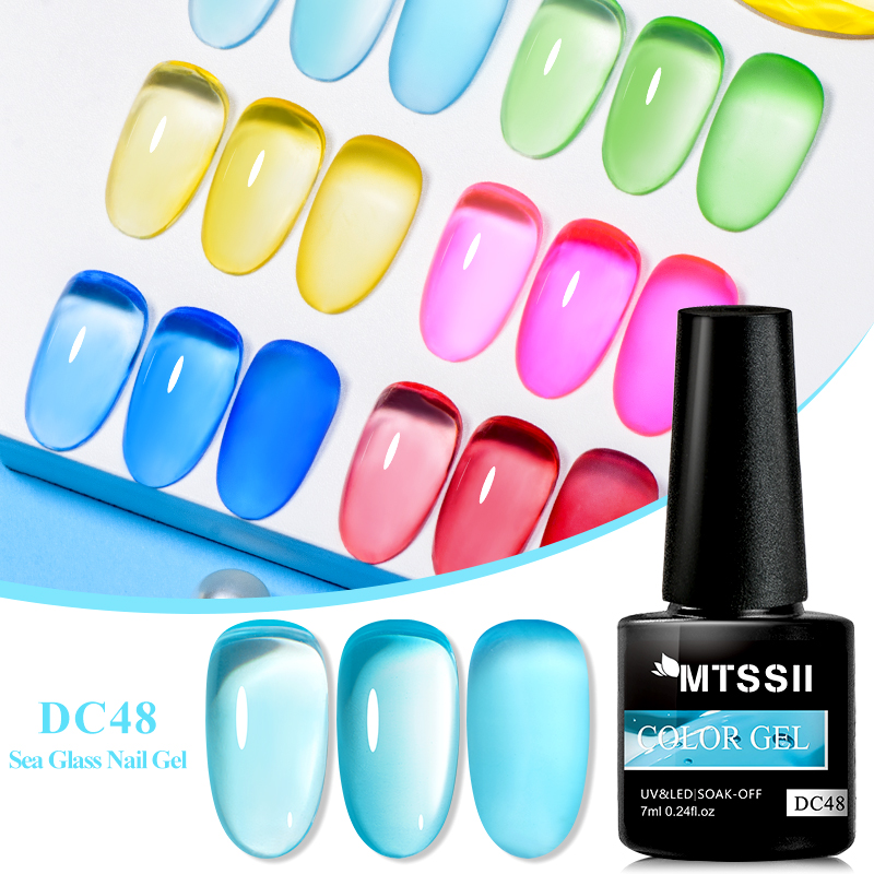 Best of Mtssii Jelly Glass Gel Nail Polish Varnish Lacquer 7ml Translucent Candy Color Gel Nail Art Tips Gemstone LED&amp;UV Gel Polish Reviews & Tips