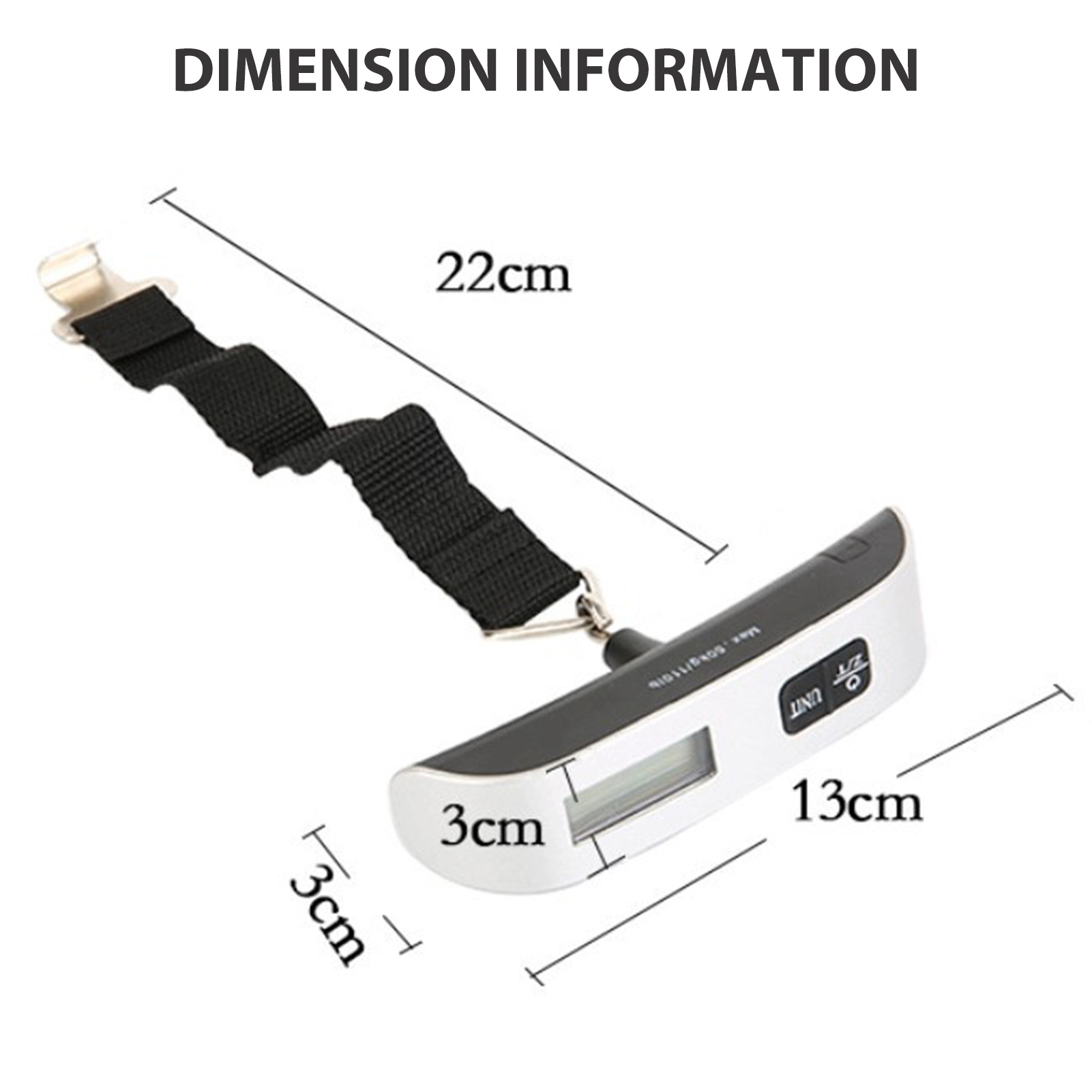 Title 14, 110LB/50KG Mini Digital Display Gepäck Waage Tr...