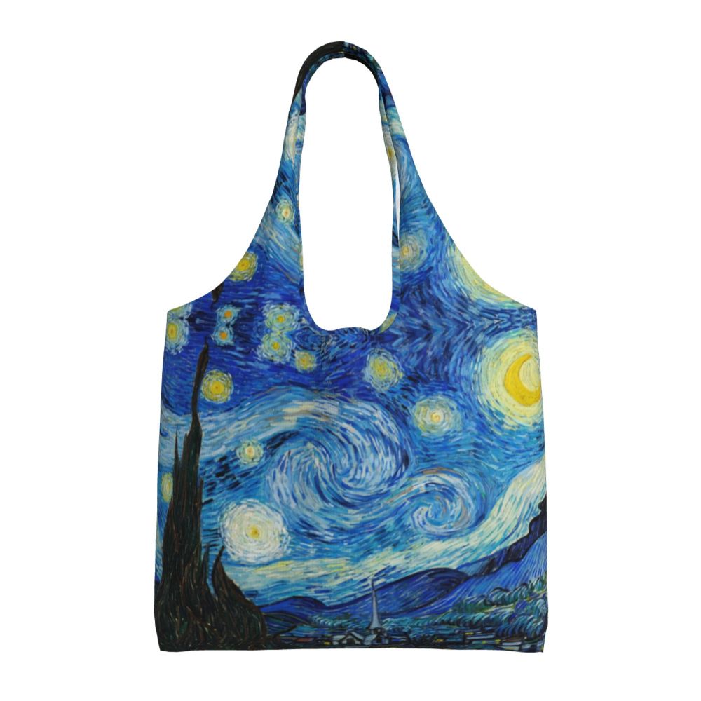 Van gogh impresso shopping bag, portátil shopping