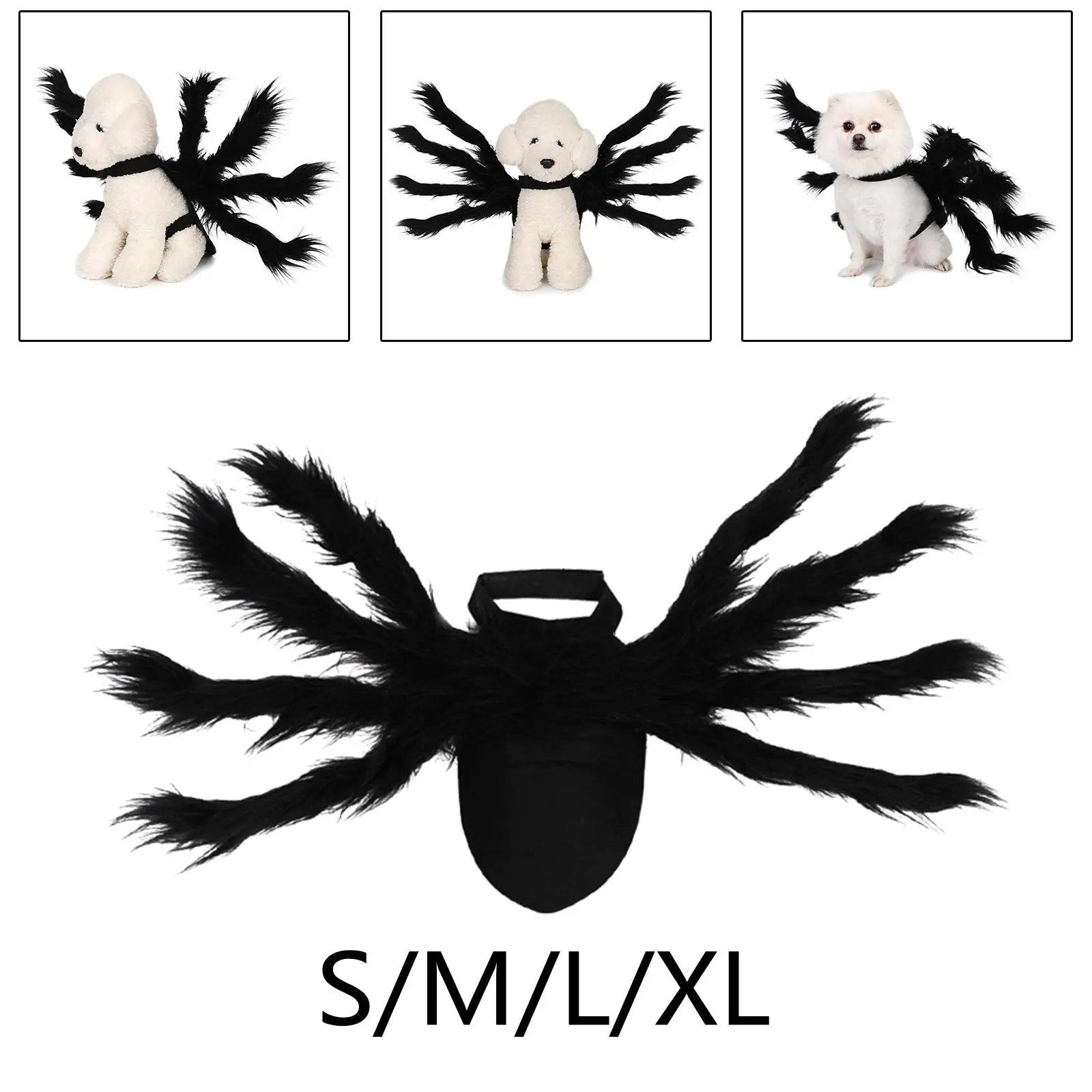 Spider Dog Costume Dress up Funny Black Dog Halloween Costume Accessories Costume Pet for Halloween Festival Holiday Cats Kitten