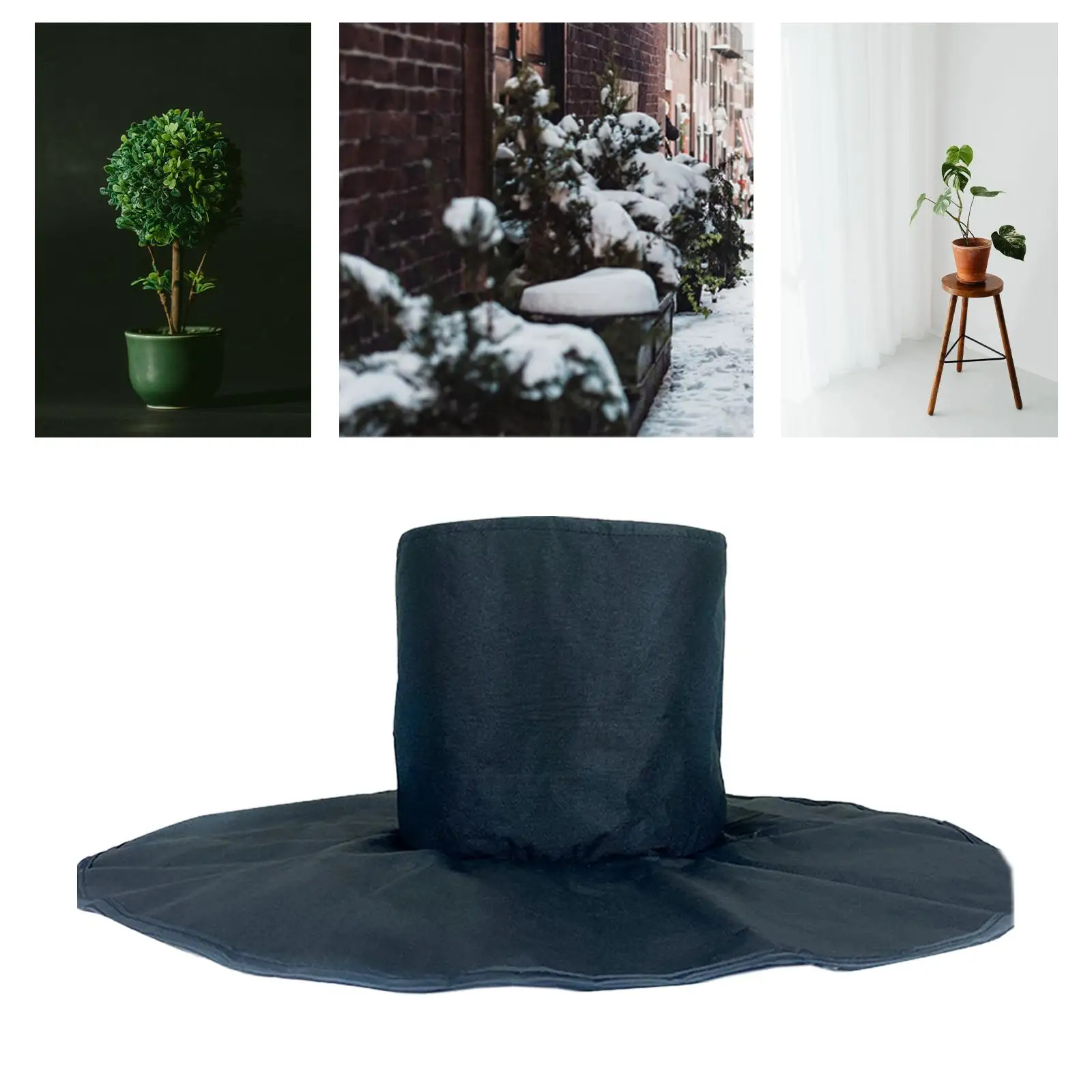 Plant Winter Protection Cover Reusable Black Flower Pot Protection Bag
