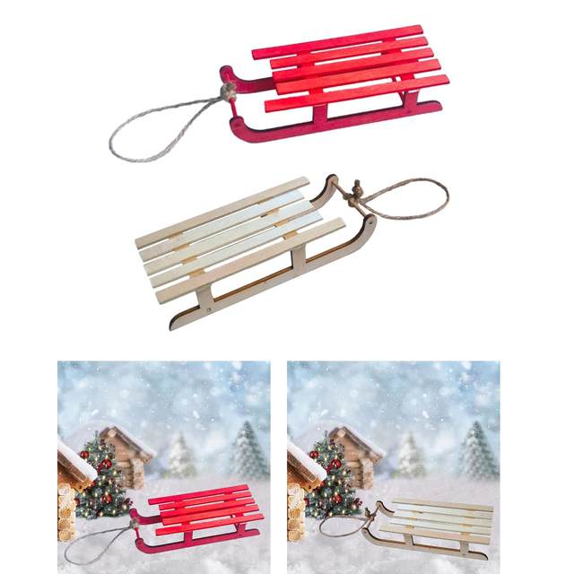 1:12 Christmas sleigh for buy houses or doll scenes, crafts