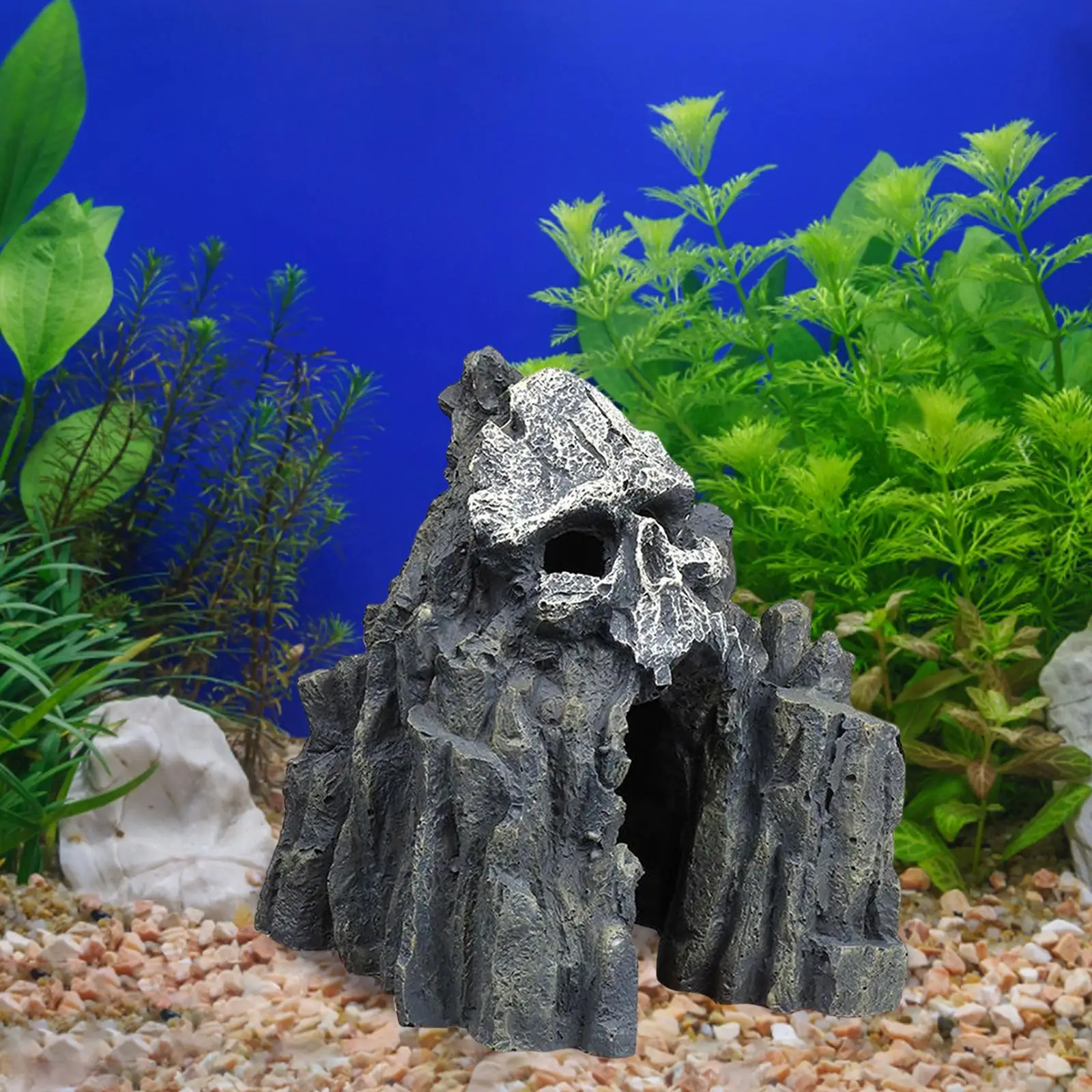 Skull Mountain Decor Rock Cave Aquarium Reptile Landscape Fish Tank