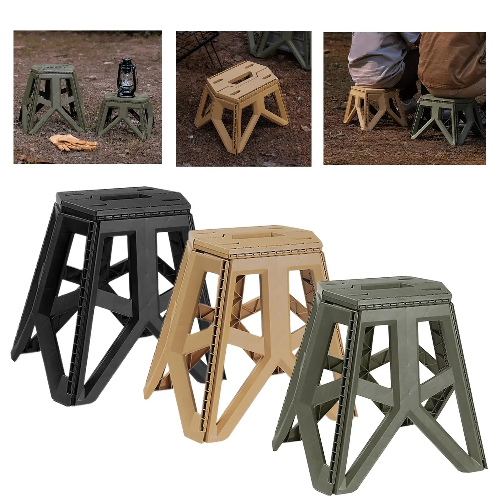 Compact Foldable Stool Camping  Lightweight Footstool for Backpacking Fishing