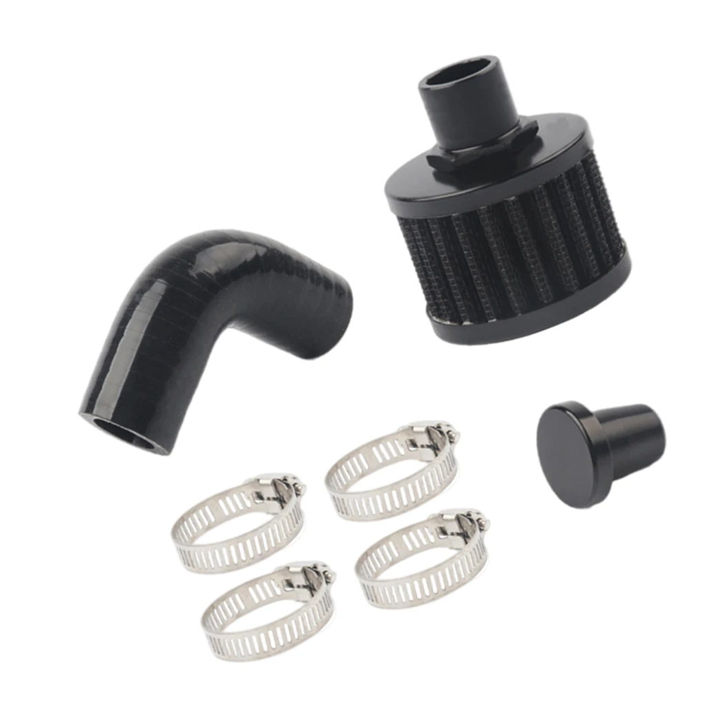 Crank Case Vent Filter Kit Accessories Black Reroute Filter Kit Breathers Filter for 3500 6.7 07.5-17