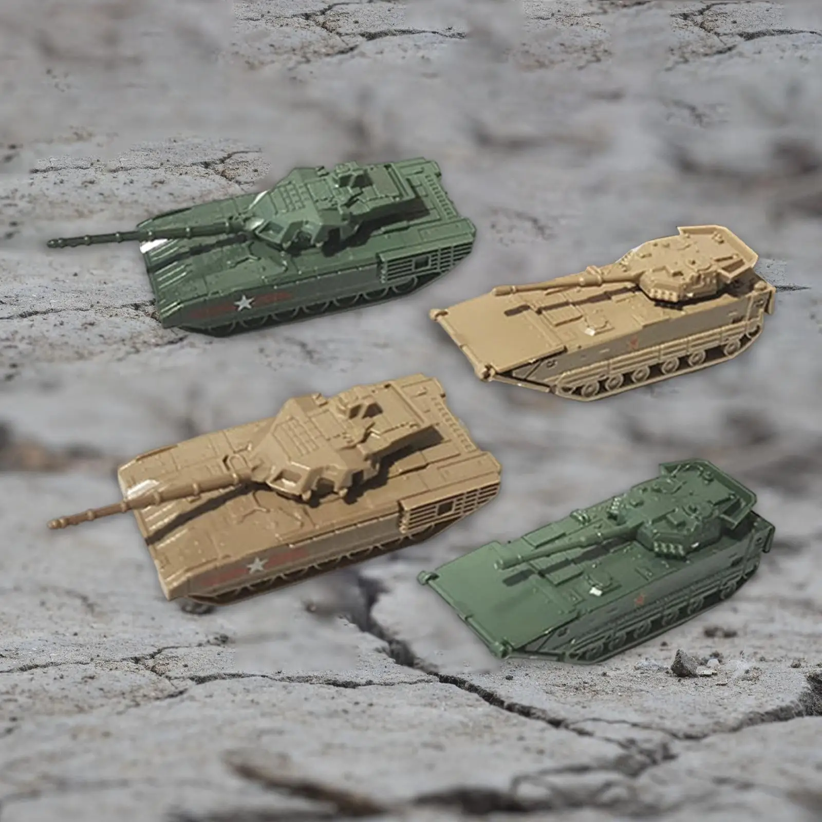 4Pcs Tank Model Kit 4D Puzzles Tank Model Building Kits for Game Holiday