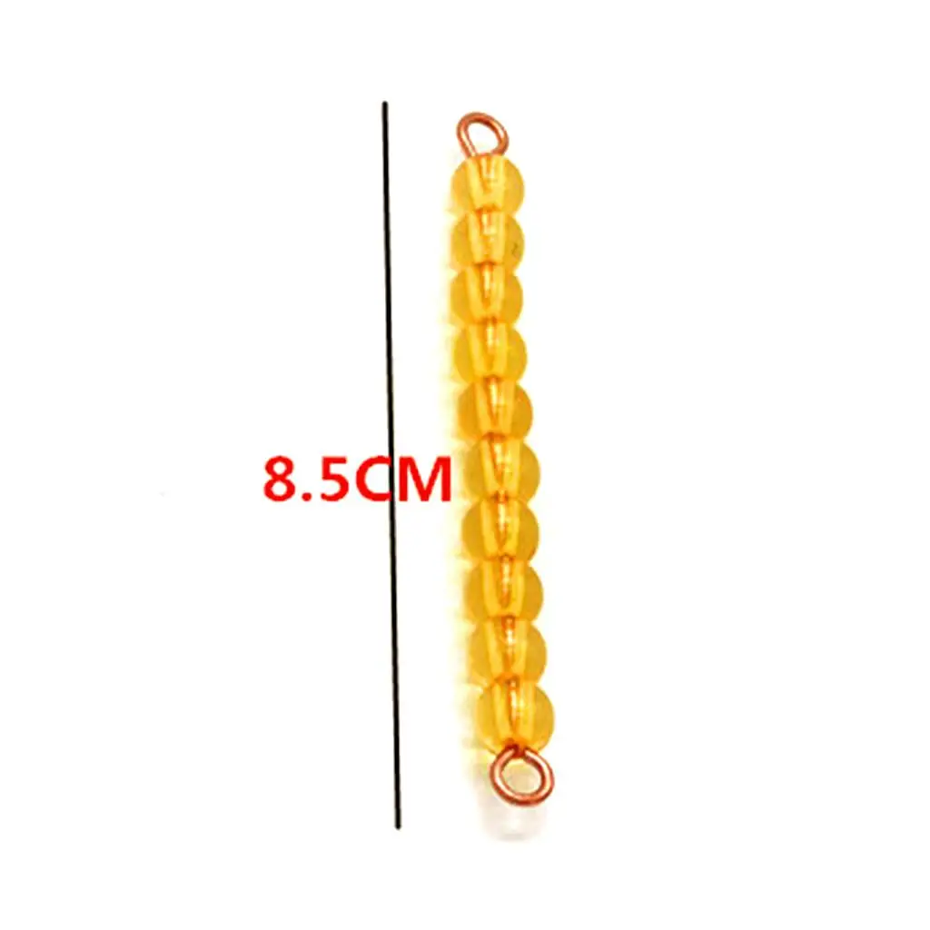 10 Pieces Montessori Bead Bars Ten-beads for 1-100 Number Counting Learning Kids