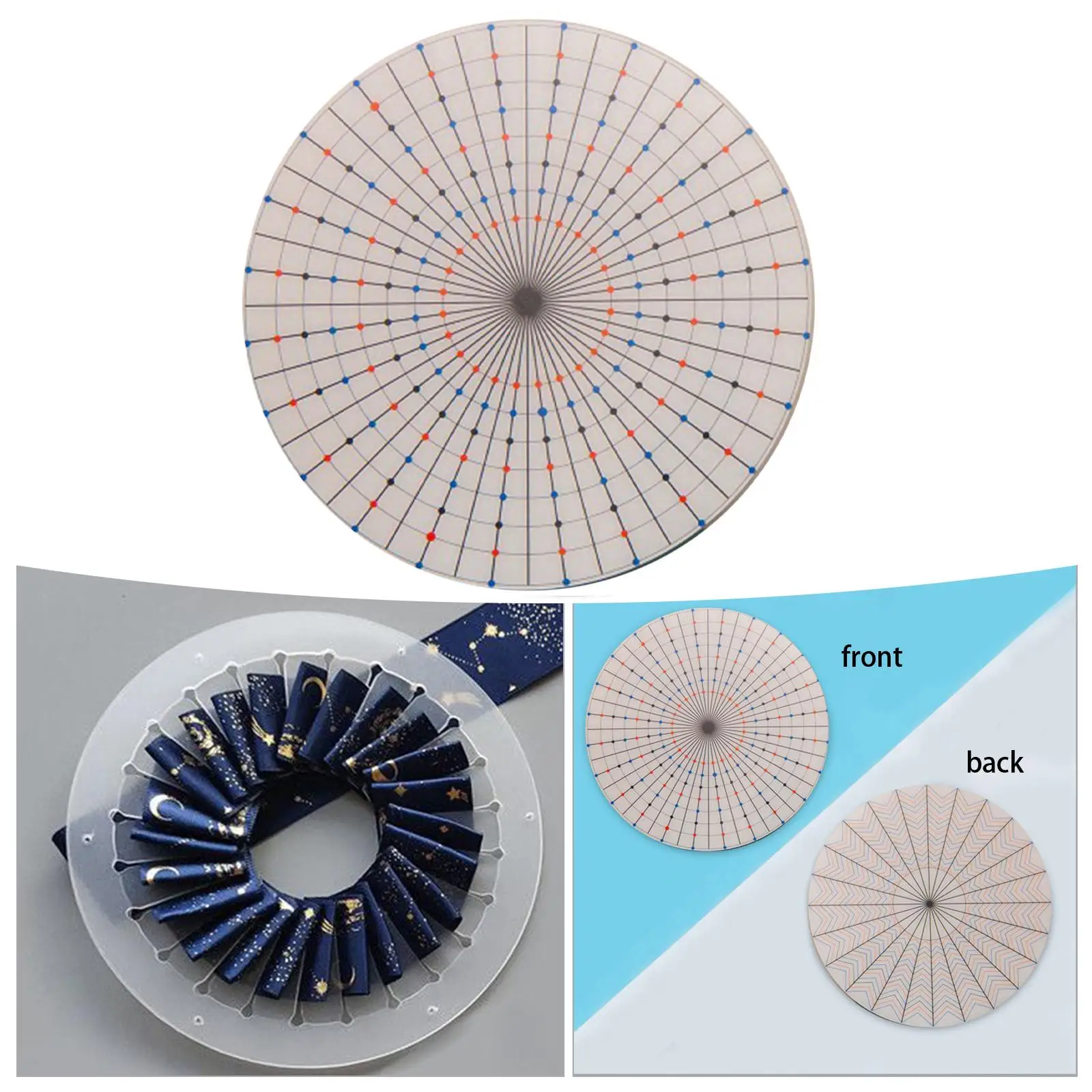 DIY Rosette Maker Sewing Craft Tool Handmade Portable Large Rosette Maker Template Round for Starter Sewing Accessories