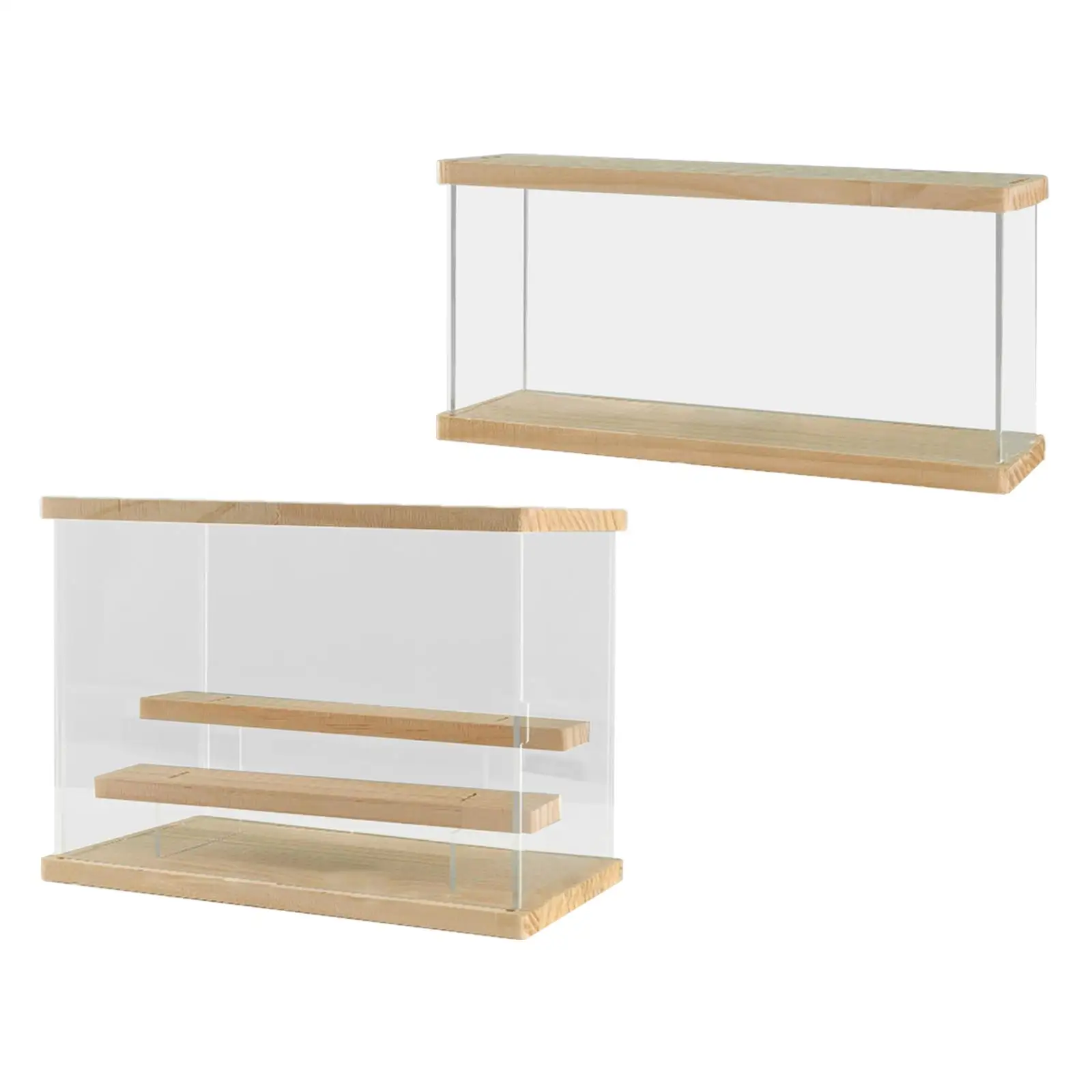 Acrylic Display Case Dustproof Showcase Protection Organizing Display Storage Box for Collectibles Countertop Model Doll