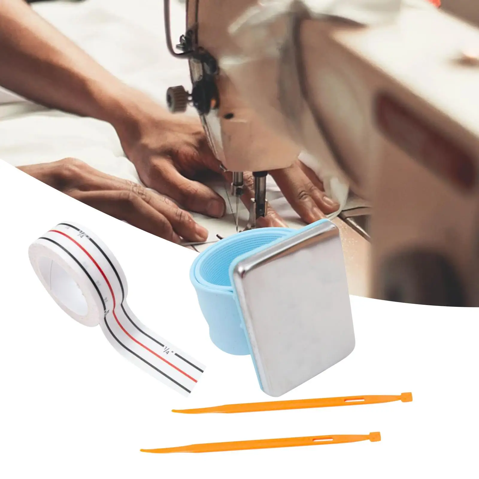 Magnetic Wrist Sewing Pincushion Magnetic Wristband Needle Pad Portable Professional for Embroidery Barber Salon Sewing Quilting