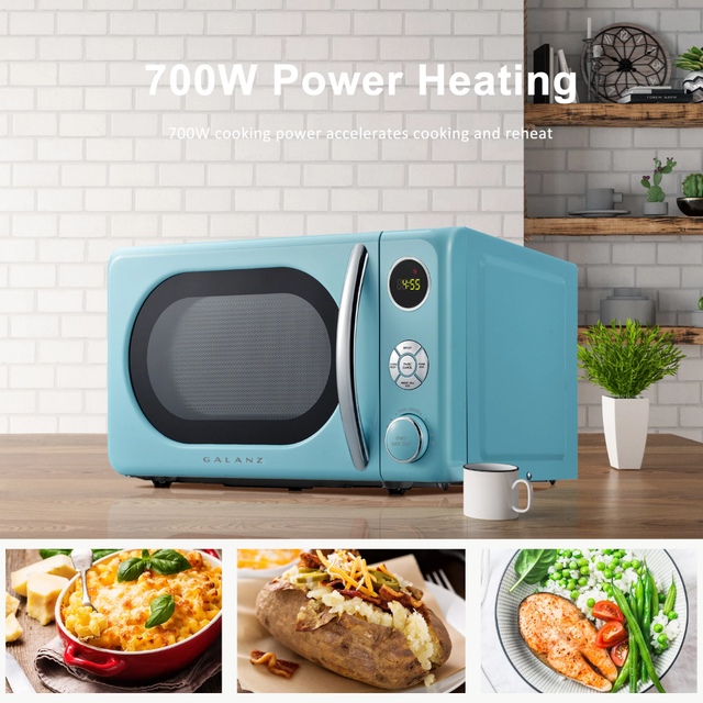 0.7 Cu Ft Compact Countertop Microwave Oven, Black Portable Microwave Oven  - AliExpress