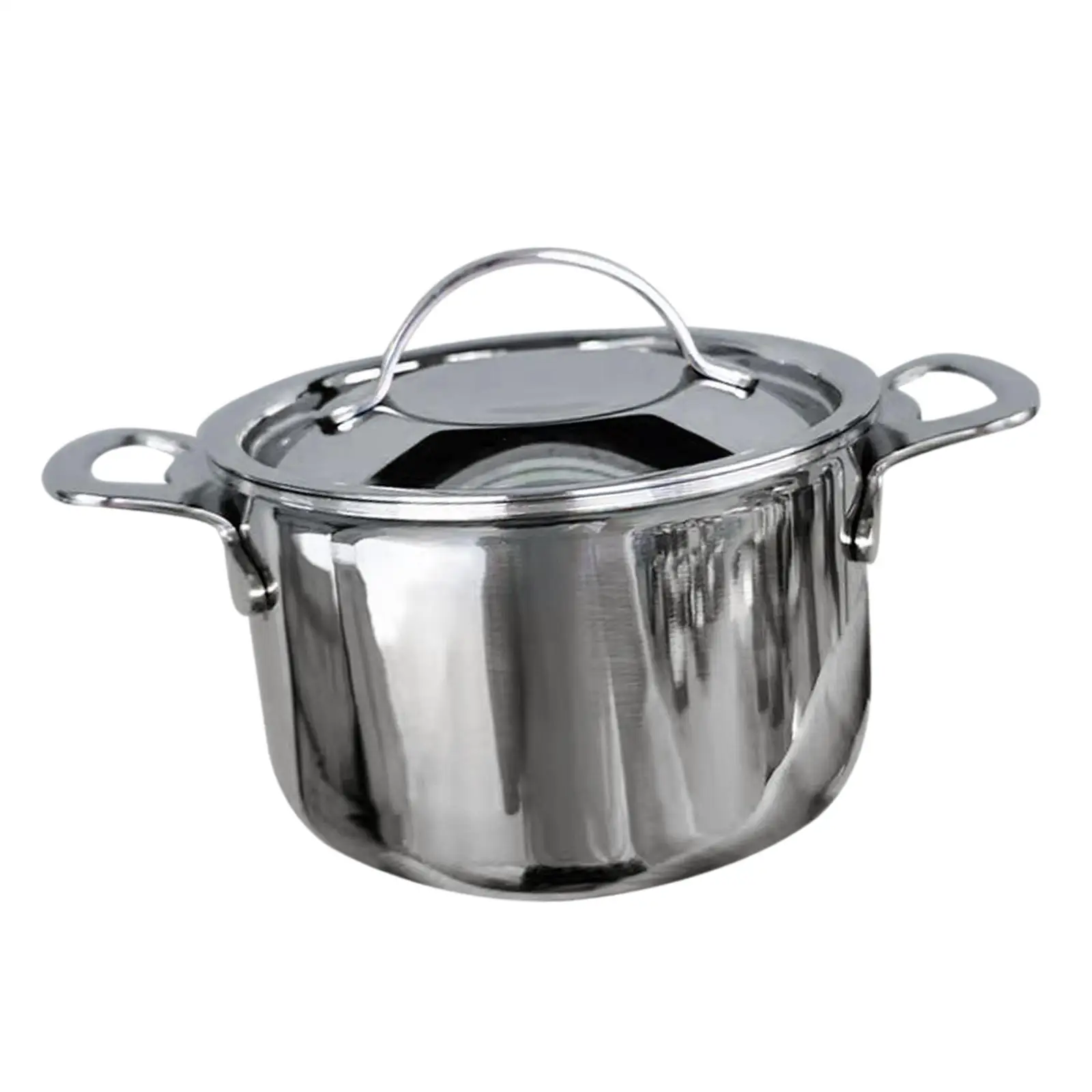 Butter Warmer Pot 3.94`` Portable Stainless Steel Milk Pot with Lid Stainless Steel Milk Boiler for Burning Oil RV Travel Home