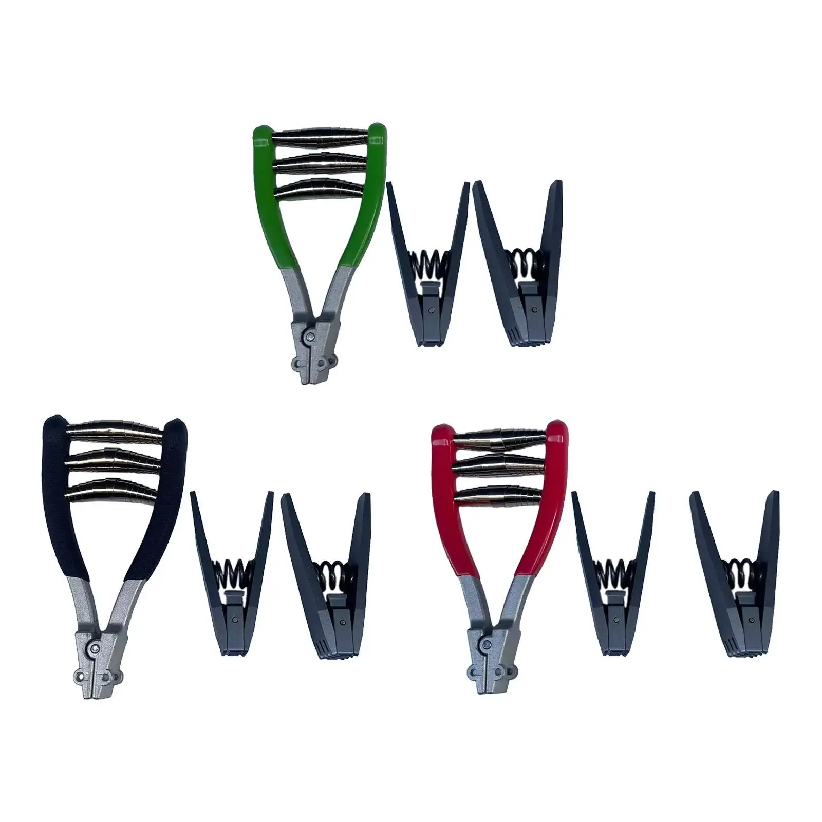 Starting Clamp Manual Stringing Three Spring Wide Head Wire Clamp Durable Professional Clamping Tool for Squash Tennis Badminton