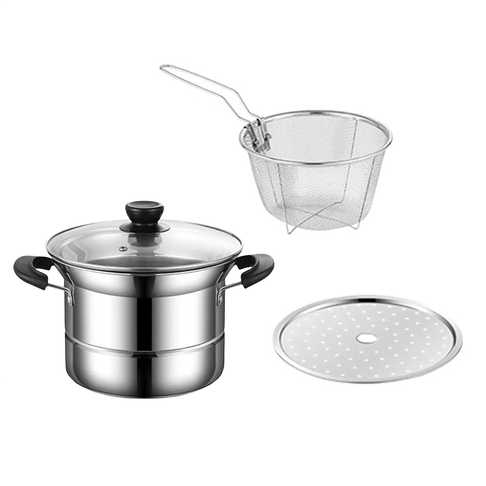 Saucepan Milk Pot Cooker Soup Pot Universal with Lid Handle Utensils Small Pot for Backpacking Dining Room Cooking Kitchen