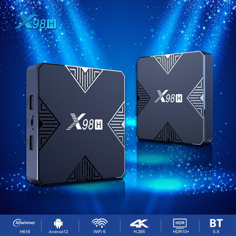 Title 2, X98H Smart TV Box Android 12.0 6k 2.4g & 5g Wif...