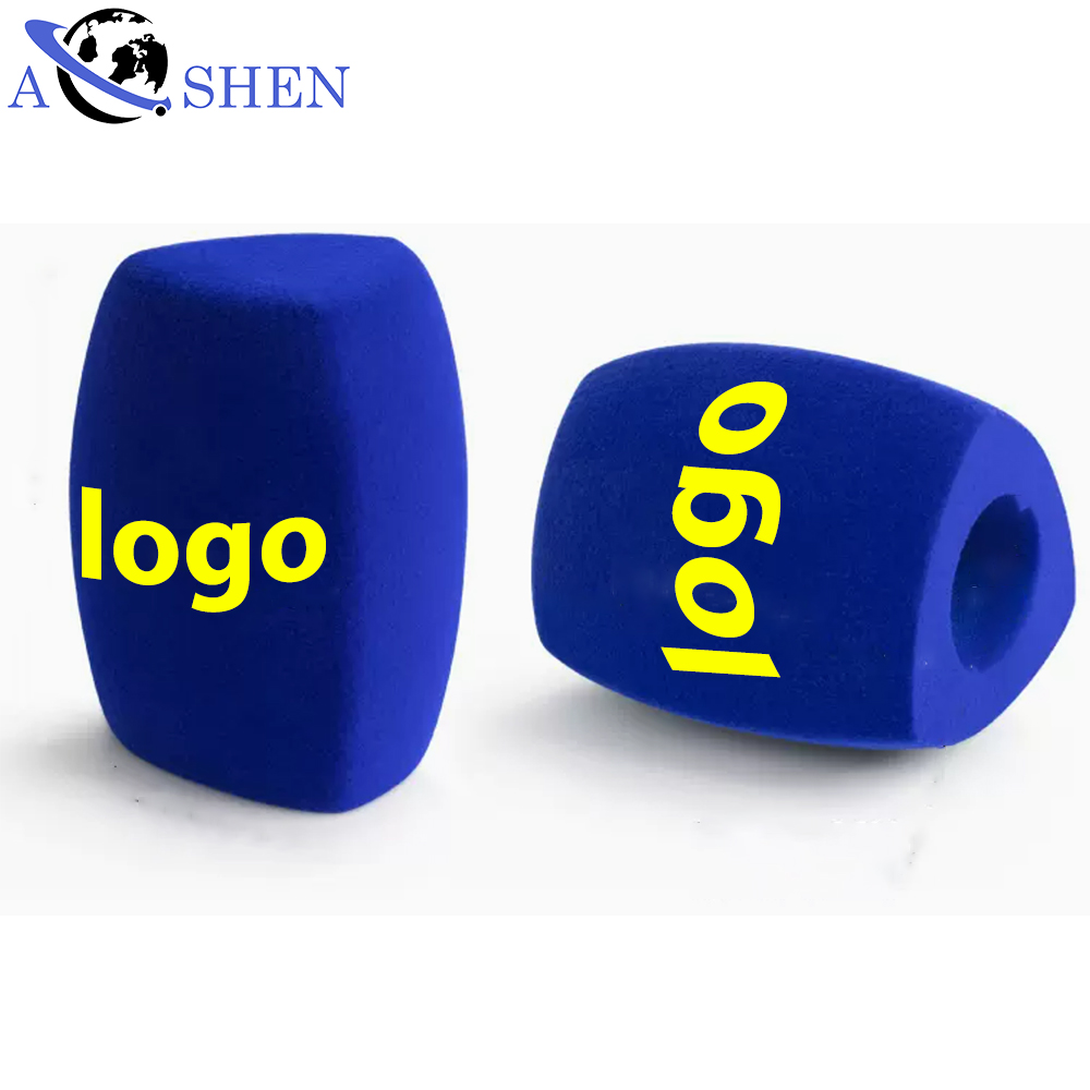 Kostenloses Design, dreieckige Mikrofon-Schaumstoff-Abdeckung, personalisieren Sie Ihr Logo, gute Qualität, Druck-Logo, Mikrofonschaum, Mikrofon-Abdeckung, Windschutzscheibe – Detail 5