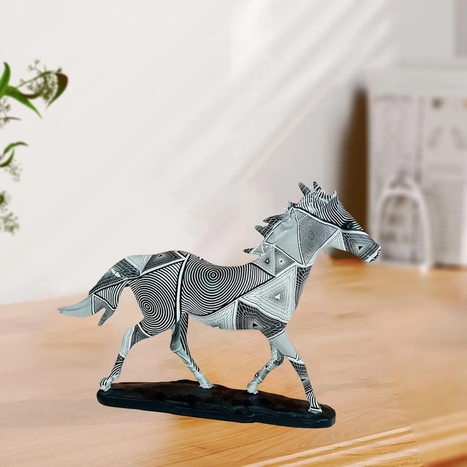Resin Figurines Sculptures Sill Office Tabletop Decors Cabinet Horse Statues