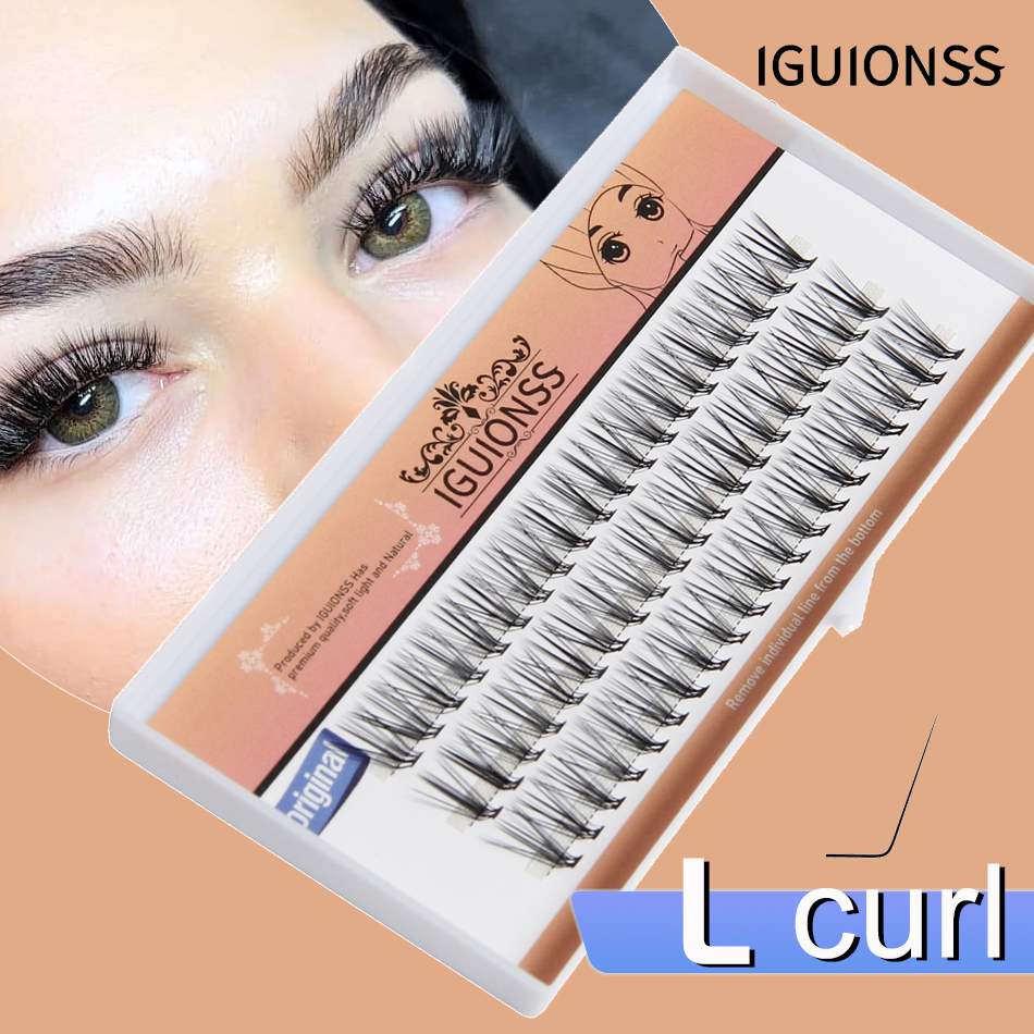 Best of IGUIONSS 20D L Curl Super Cluster Eyelash Extension Natural Mink Eyelash Individual Lashes Makeup Tools Cilias Volume Reviews & Tips