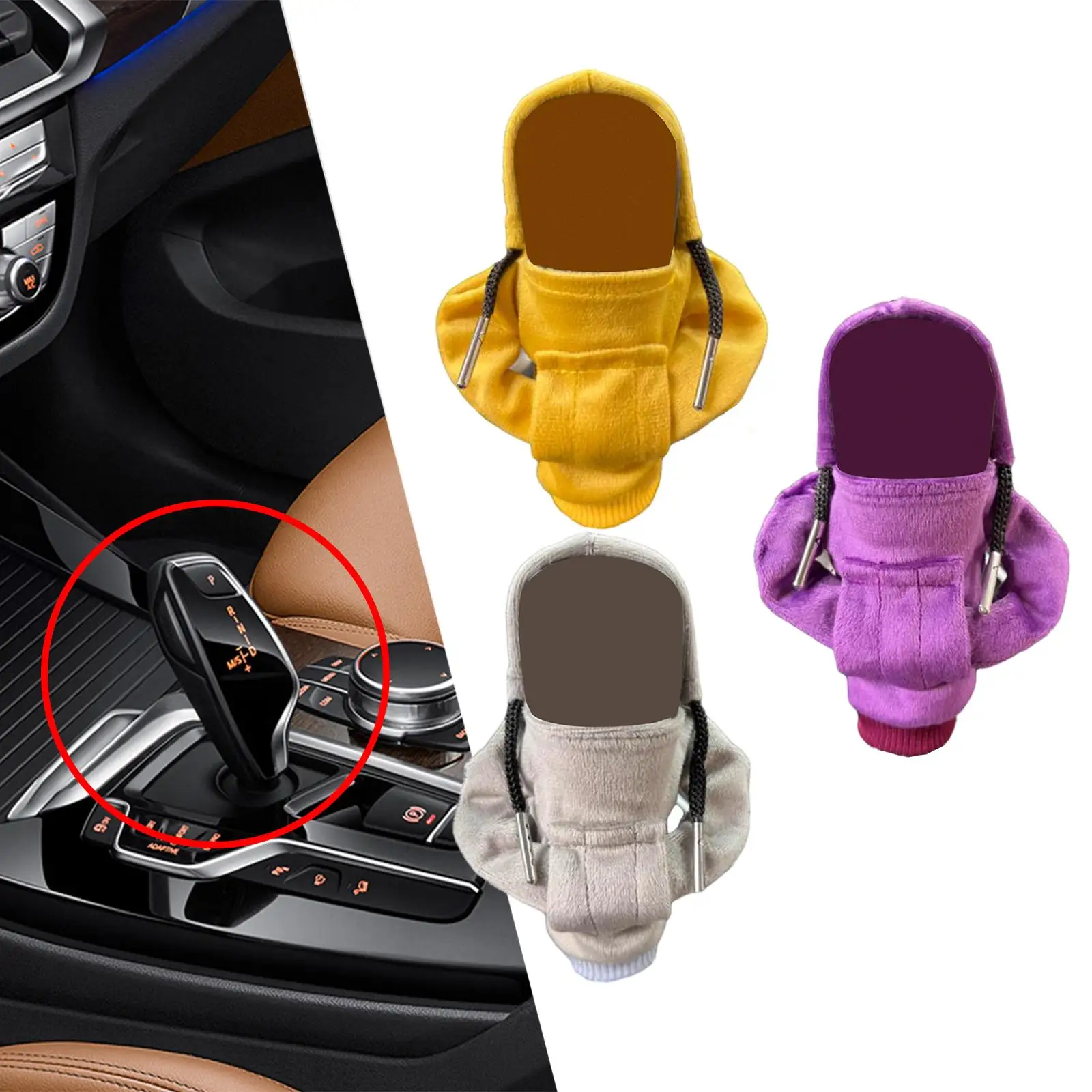 Car Shifter Knob Cover Gear Handle Decor for Vehicles Women or Man