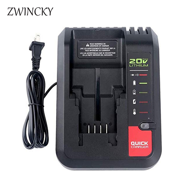 PCC692L 20V MAX Lithium Battery Charger For Black Decker 20V Battery LBXR20 LBX4020 For Porter Cable 20V Battery PCC685L PCC680L