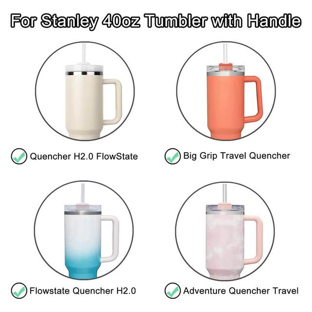 Hesroicy 40oz Tumbler Cup Lid - Food Grade, Leak-Proof, Splash-Resistant -  Straw Hole Skinny Tumbler Cover - Replacement Cup Accessory 