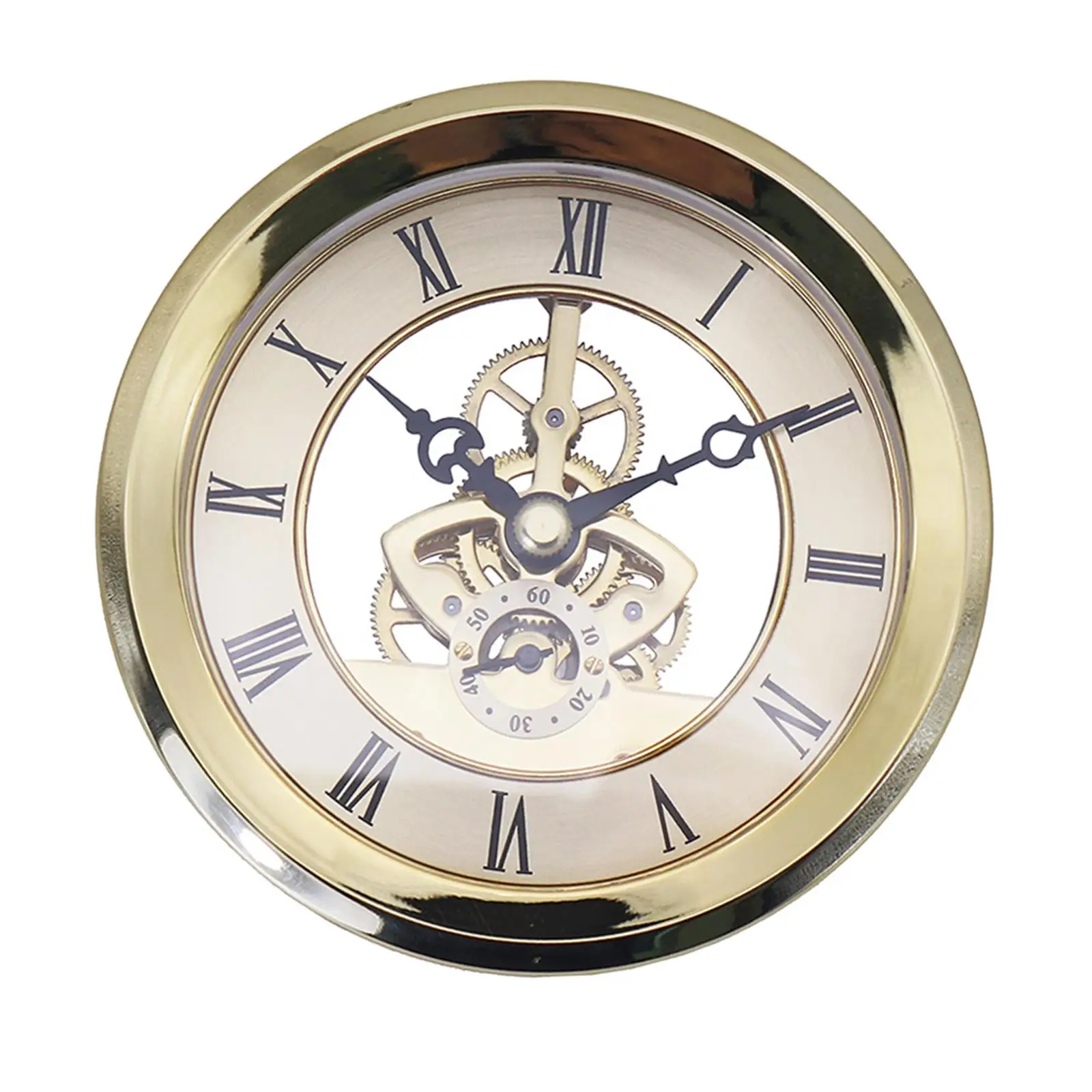 Quiet Skeleton Clock Insert 4.06in Clock Repair Gold DIY Crafts Quartz Movement