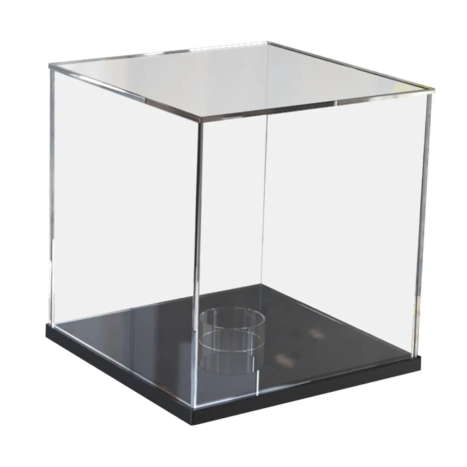 Basketball Display Case with Stand Clear Acrylic Full Size Basketball Display Box for Toys Volleyball Statues Collectibles