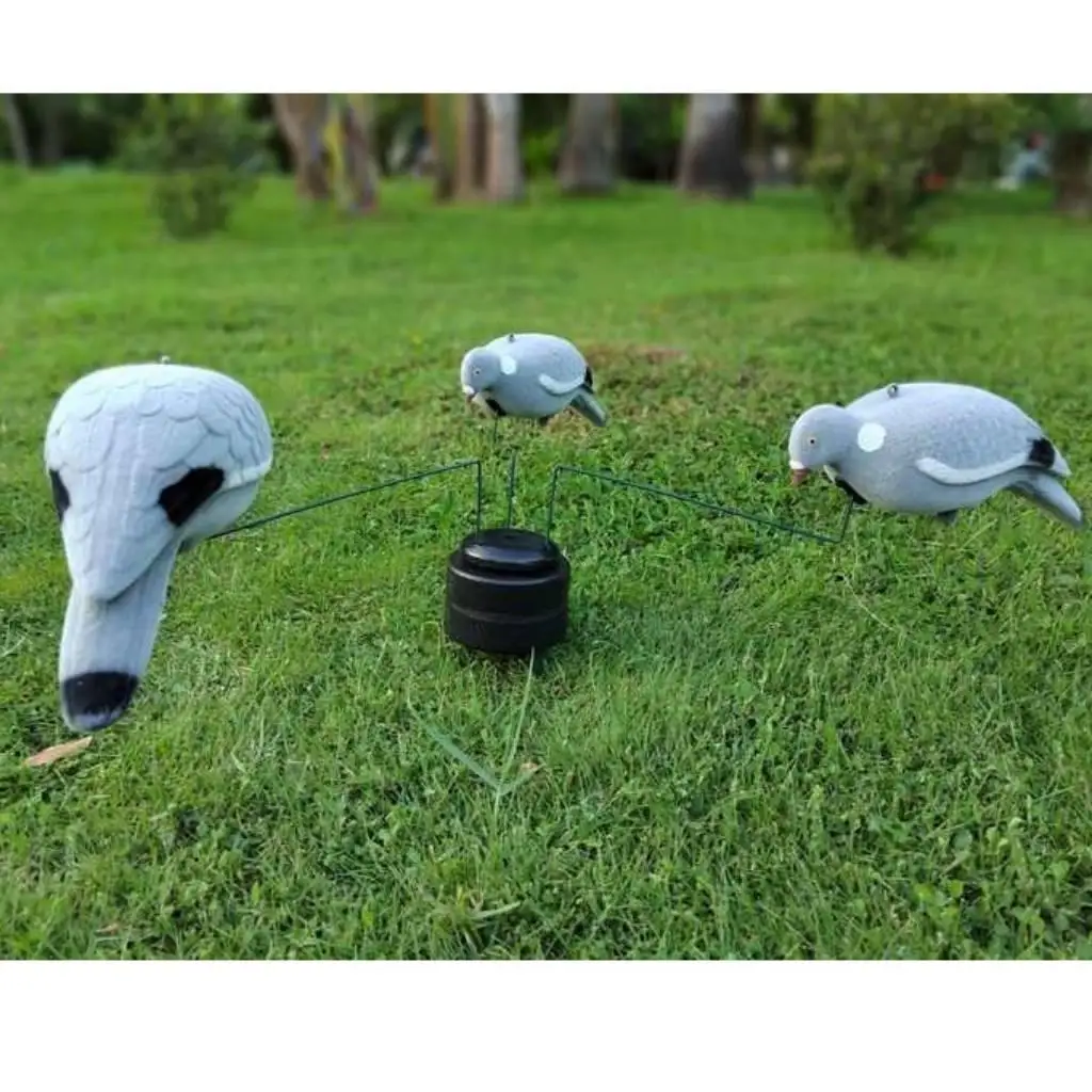 Artificial Flocking Pigeon Decoy Spinning Motion Outdoor Bait Electric Equipment Pigeon Hunting Gear Garden Decorations