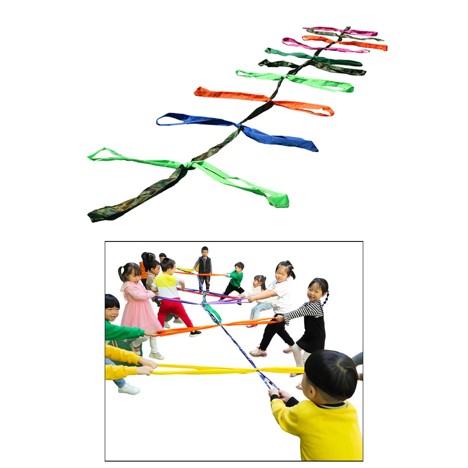 Cooperative Tug of War Rope Creative Movement Prop for Exercise Kids Teachers Children