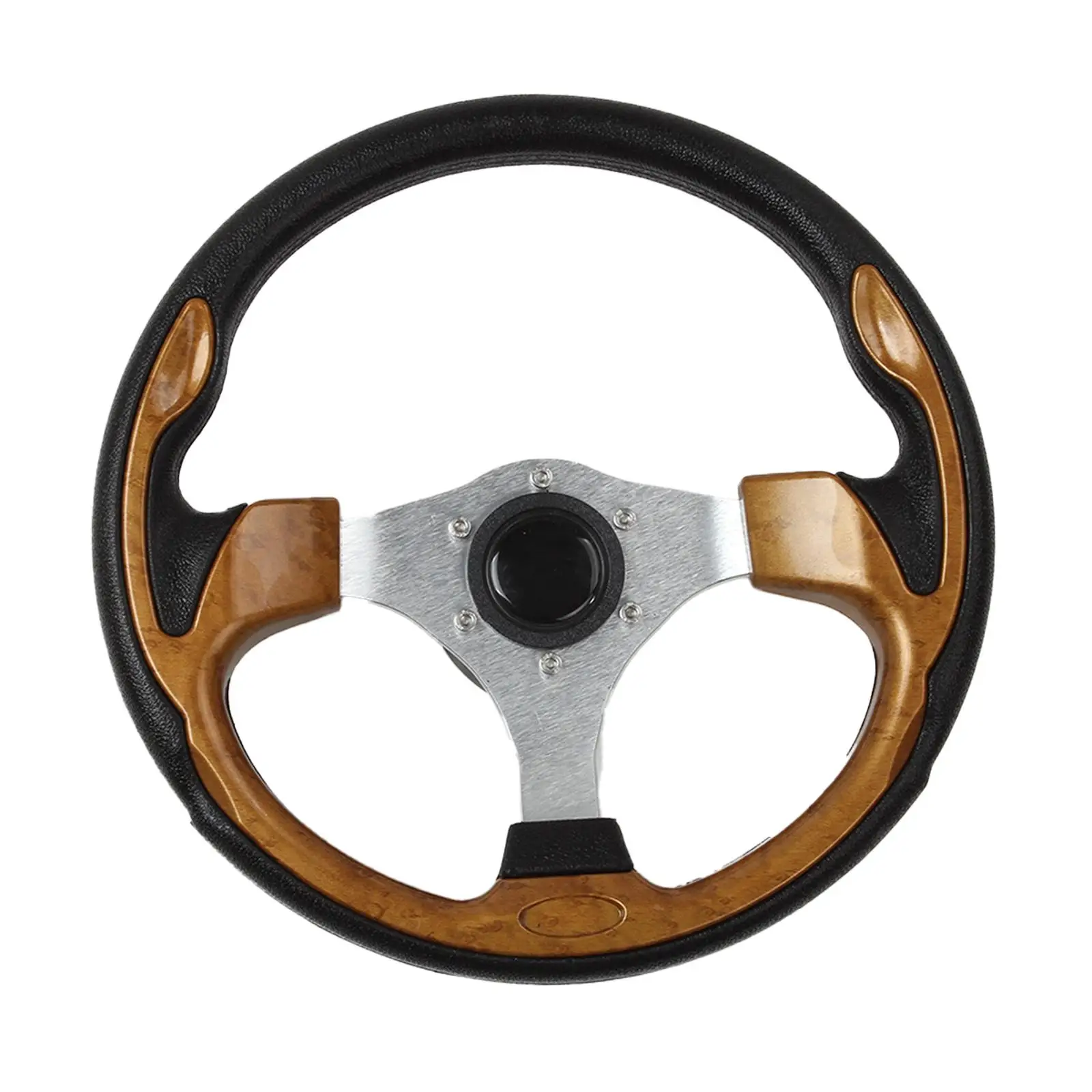 Marine Steering Wheel Aluminum Frame 35cm for Pontoon Boats Yachts Accs