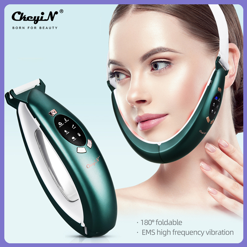 Best of EMS Facial Lifting Belt Beauty LED Photon Therapy Face Slimming Vibration Massager Reduce Double Chin Anti Wrinkle Skin Firming Reviews & Tips