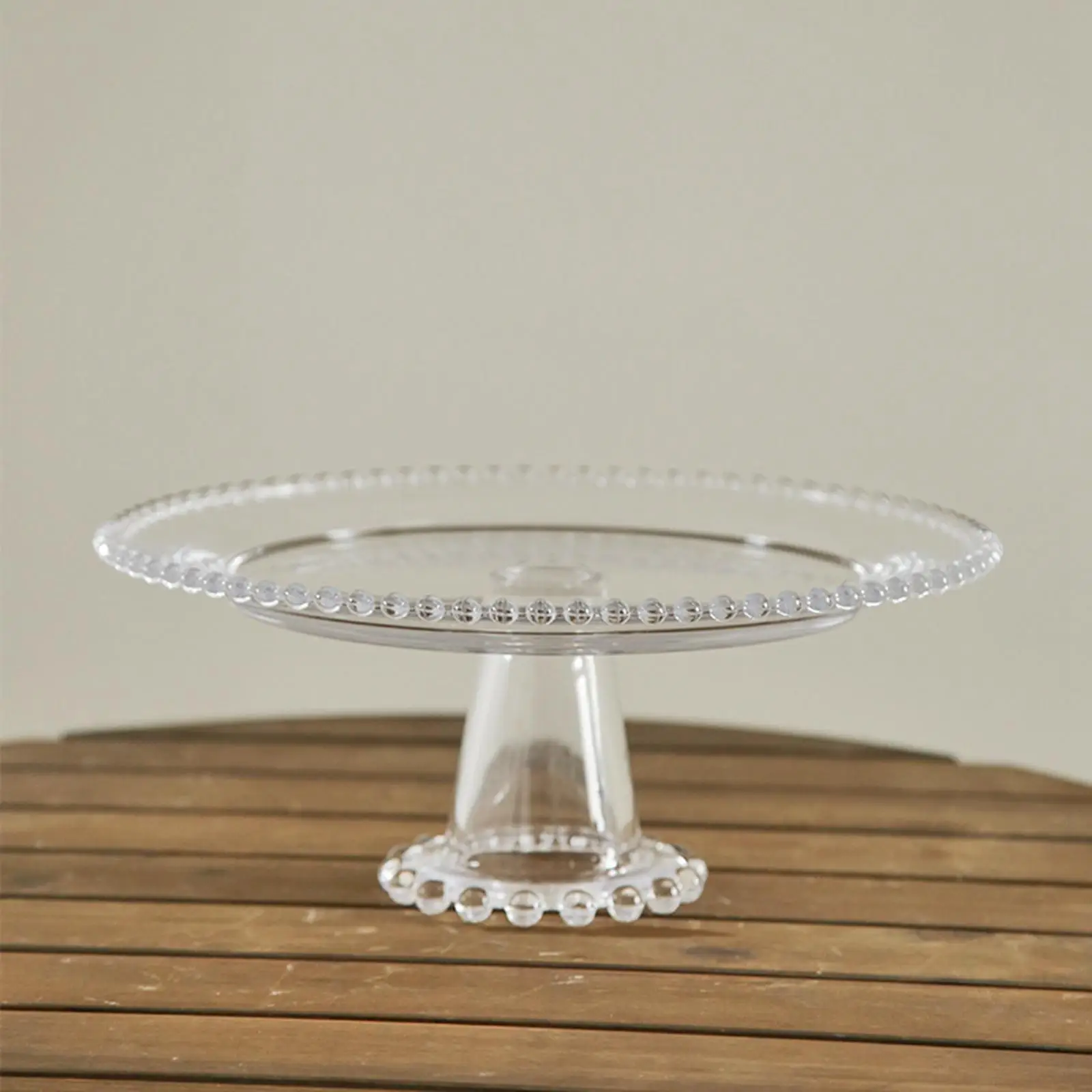 Clear Cake Stand Cupcake Stands Cake Plate Cupcake Holder 31cm Round Cake Pedestal for Desktop Birthday Party Christmas Supplies