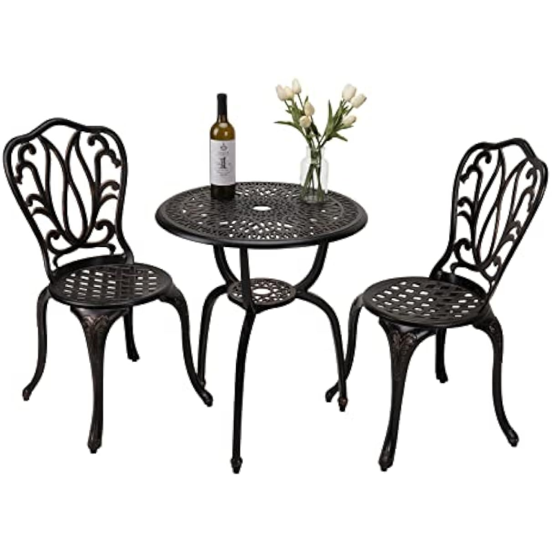 Title 3, 3-Piece Patio Bistro Furniture Set Cast-Aluminu...