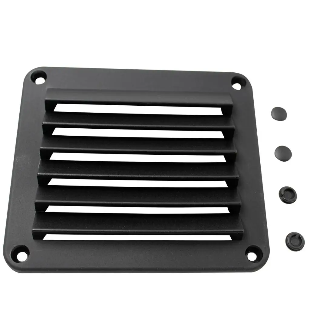 New Black ABS Louvered Vent 5-1/2` X 4-7/8` for Boat-molded ABS White vent