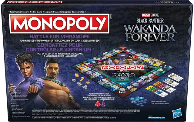 Original Hasbro Monopoly Board Game Marvel Black Panther Wakanda